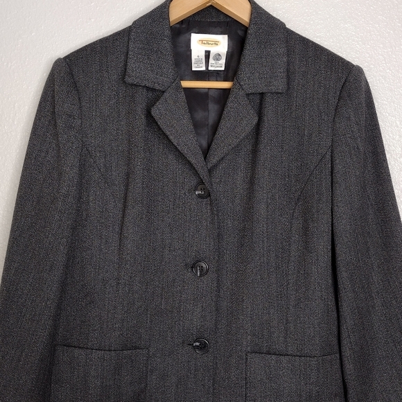 Talbot Vintage Wool 3-Button Office Business Blazer Jacket Sz 6 - Picture 3 of 13